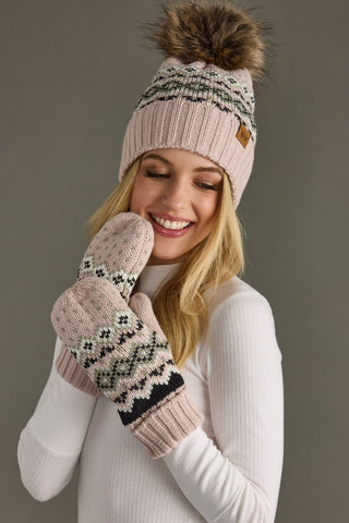 Glacier Knit Mittens - Blush *NEW*