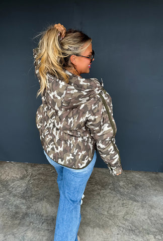 Peyton Puffer Jacket - Camo