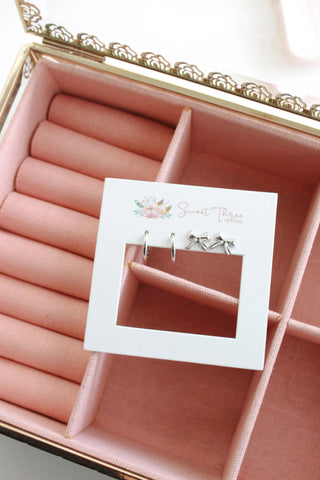 Bow & Glow Double Earring Set
