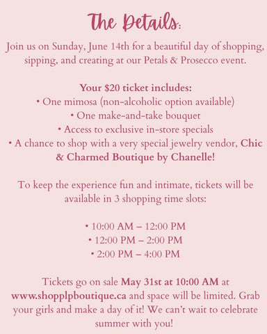 Petals & Prosecco 2pm-4pm