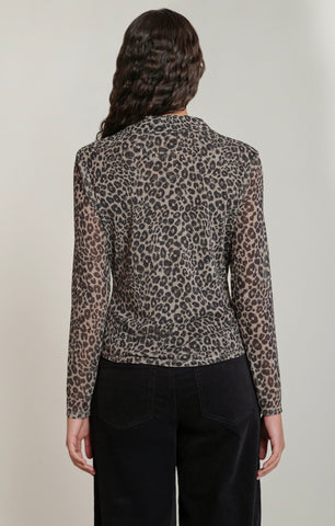 DEX Leopard Mesh Button Up