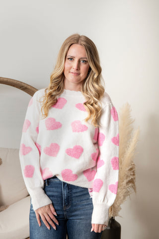 Blushing Heart Sweater
