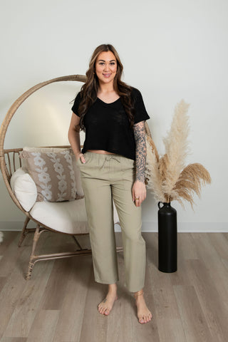 Slouchy Knit Tee - Black