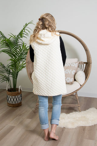 Ashlyn Quilted Vest - Cream