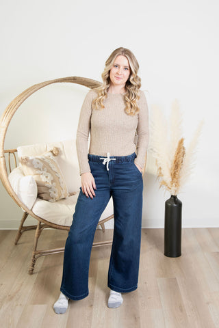 { Room 34 } Knit Denim Pants