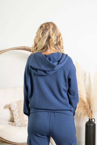 Butter Luxe Quarter Zip - Navy