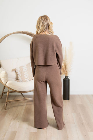 { Room 34 } Ribbed Cardigan - Taupe