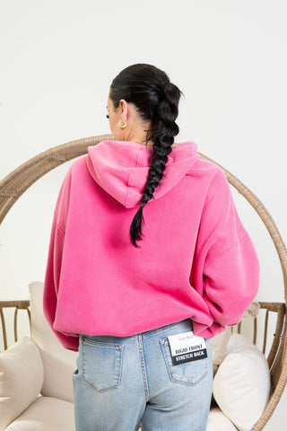 Daphne HalfZip Sweater - Strawberry