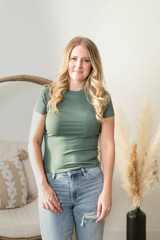 Signature Fitted Tee - Moss