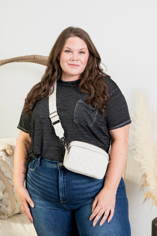 Quilted Crossbody Bag - Ivory
