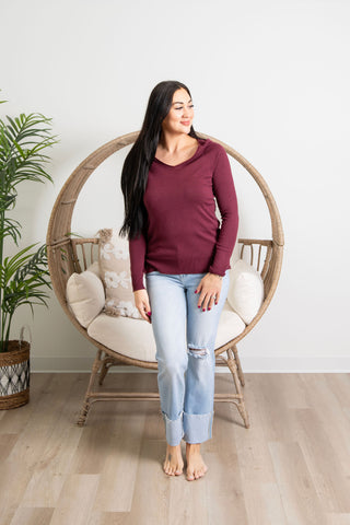 Stacey Sweater - Wine