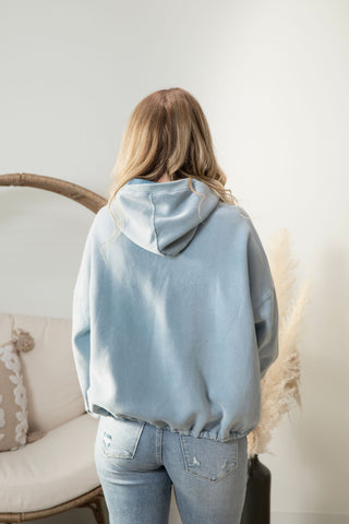 Daphne HalfZip Sweater - Denim Blue