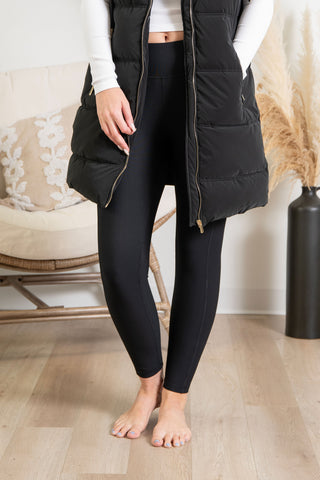 { DEX } Hooded Puffer Vest - Black