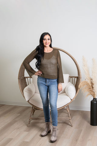 { DEX } Mesh Stitch Sweater