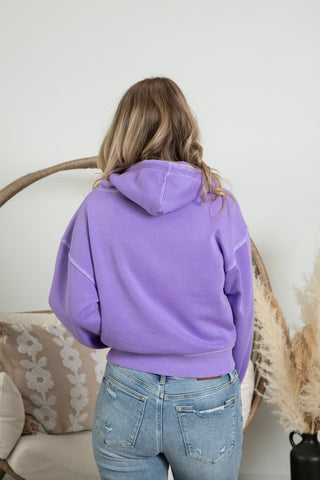 Kyra HalfZip Sweater -Lavender
