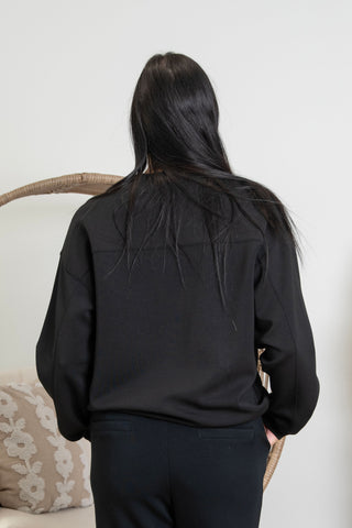 Butter Luxe Crewneck - Black