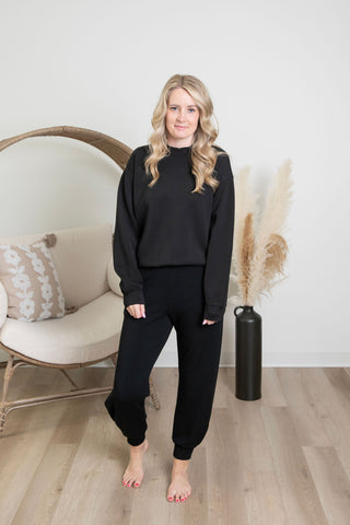 Butter Luxe Crewneck - Black