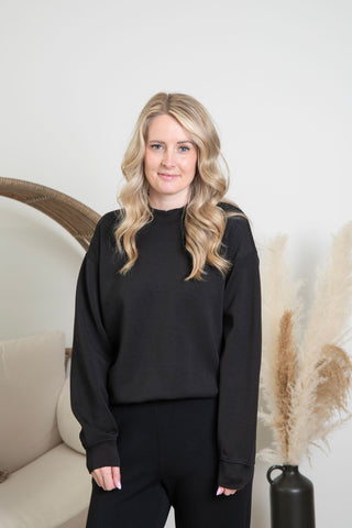 Butter Luxe Crewneck - Black