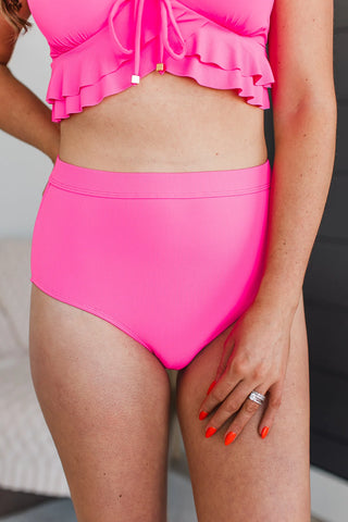 Sandy Shores Swim Bottoms - Hot Pink
