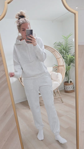 Butter Luxe Quarter Zip - Heather Grey