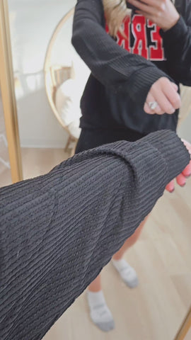 Merry Crewneck PJ Set - Black