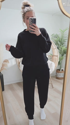 Butter Luxe Crewneck - Black