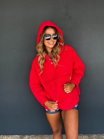 Peyton Puffer Jacket - Red