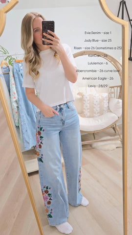 Evie Floral Embroidered Jeans