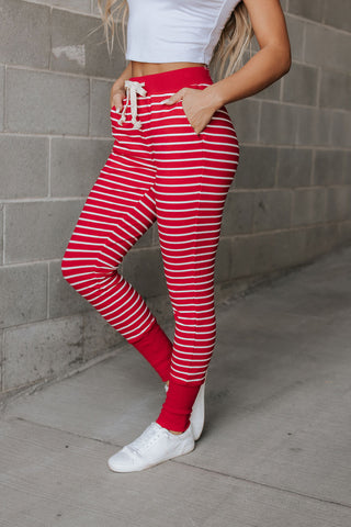 *Ampersand Ave* New & Improved Joggers - Peppermint Stripe