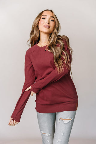 *Ampersand* Classic Pullover - Cranberry