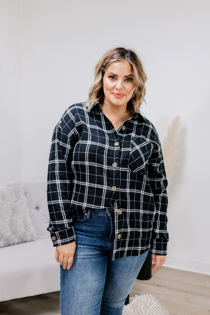 All in Plaid Flannel Top